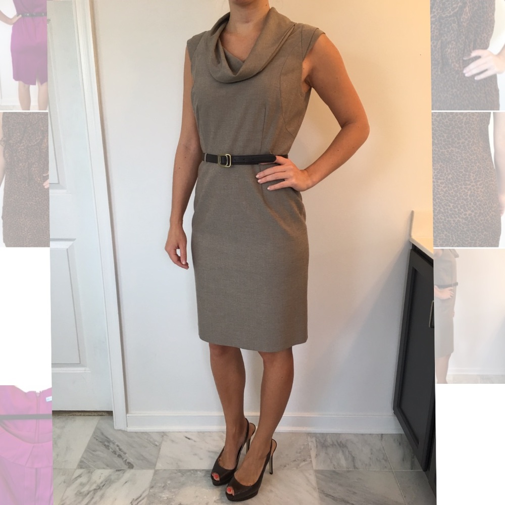 Antonio Milani Tan Cowl Dress